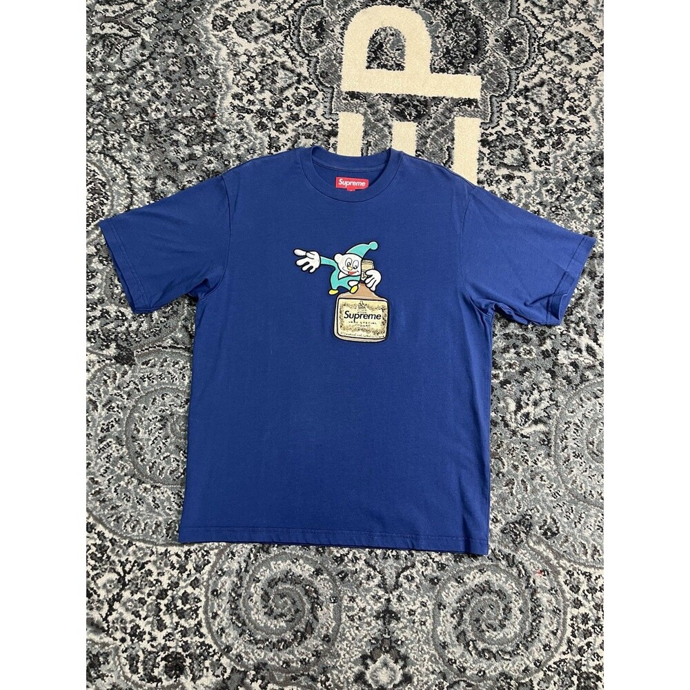 Supreme Elf Top Boy S/S Top/T-Shirt, FW23, Size Small  (S), Rare/Deadstock Navy